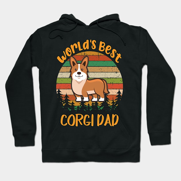 World'S Best Corgi Dad (295) Hoodie by Darioz